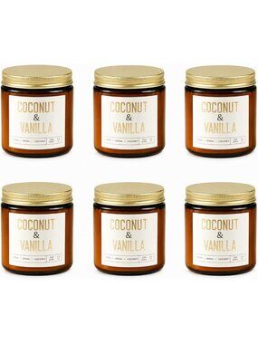 6-Pack Scented Soy Wax Candles Gift Set - Aromatherapy for Home, Living Room